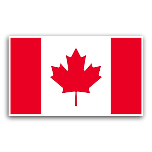 2 (Pieces) 3" and 5" Canada Flag Sticker, Waterproof Vinyl Decals for Many Purpose Like Cars, Trucks