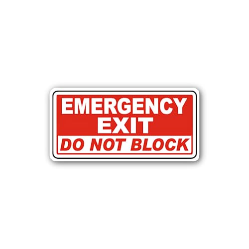 2 (Pieces) 3" and 5" Clearance Warning Sign Sticker, Waterproof Vinyl Decals for Many Purpose Like C
