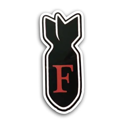2 (Pieces) 3" and 5" F Bomb Sticker, Waterproof Vinyl Decals for Many Purpose Like Cars, Trucks, Lap