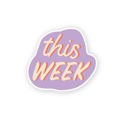 2 (Pieces) 3" and 5" This Week Sign Sticker, Waterproof Vinyl Decals for Many Purpose Like Cars, Tru