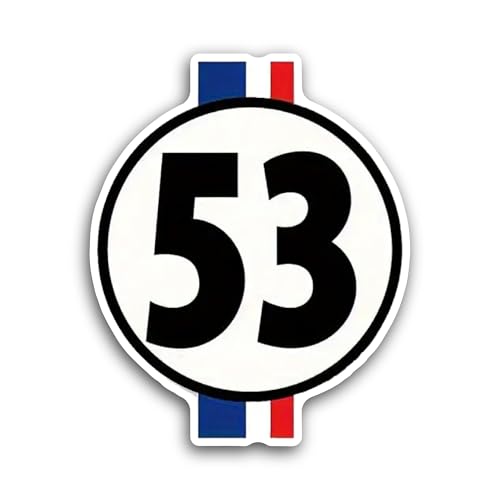 2 (Pieces) 3" and 5" 53 Sticker, Waterproof Vinyl Decals for Many Purpose Like Cars, Trucks, Laptops