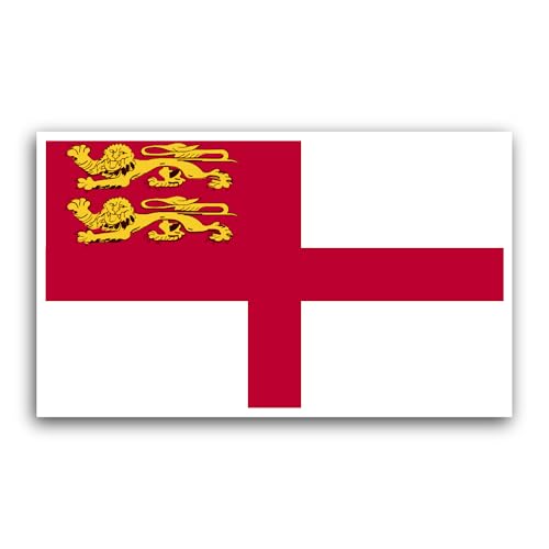 2 (Pieces) 3" and 5" Sark Flag Sticker, Waterproof Vinyl Decals for Many Purpose Like Cars, Trucks, 
