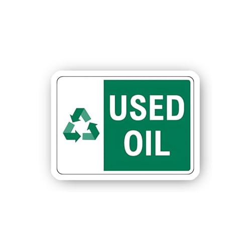 2 (Pieces) 3" and 5" Used Oil Symbol Graphic Sticker, Waterproof Vinyl Decals for Many Purpose Like 