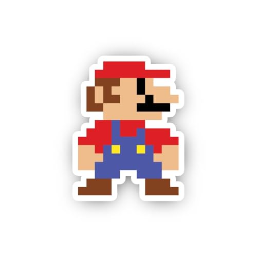 2 (Pieces) 3" and 5" Retro Video Game Character Sticker, Waterproof Vinyl Decals for Many Purpose Li
