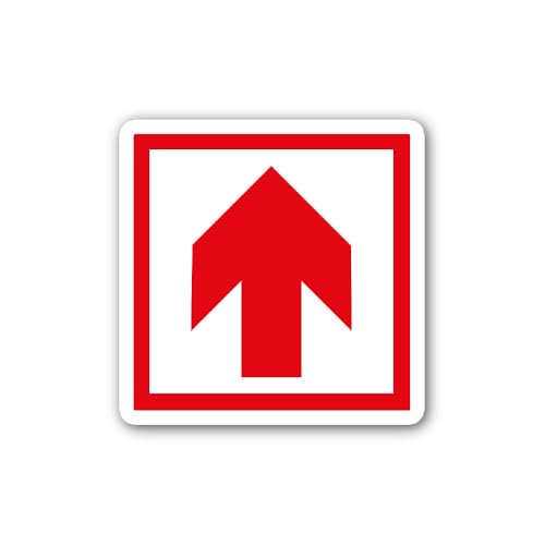 2 (Pieces) 3" and 5" Fire Arrow Sign Sticker, Waterproof Vinyl Decals for Many Purpose Like Cars, Tr