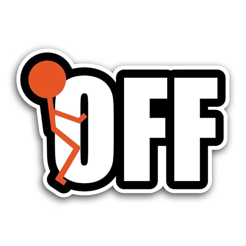 2 (Pieces) 3" and 5" Off Sticker, Waterproof Vinyl Decals for Many Purpose Like Cars, Trucks, Laptop