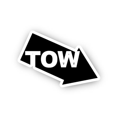 2 (Pieces) 3" and 5" Tow Arrow Sign Sticker, Waterproof Vinyl Decals for Many Purpose Like Cars, Tru