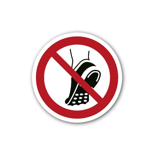 2 (Pieces) 3" and 5" Do not Walk in Shoes Sign Sticker, Waterproof Vinyl Decals for Many Purpose Lik