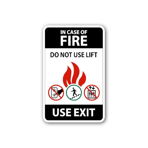 2 (Pieces) 3" and 5" in CASE of FIRE Sing Sticker, Waterproof Vinyl Decals for Many Purpose Like Car