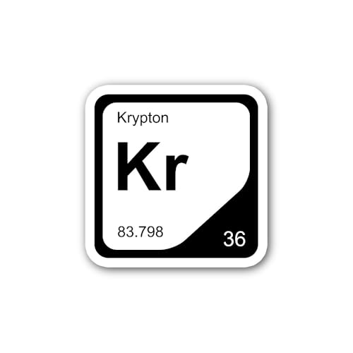 2 (Pieces) 3" and 5" Krypton Sticker, Waterproof Vinyl Decals for Many Purpose Like Cars, Trucks, La