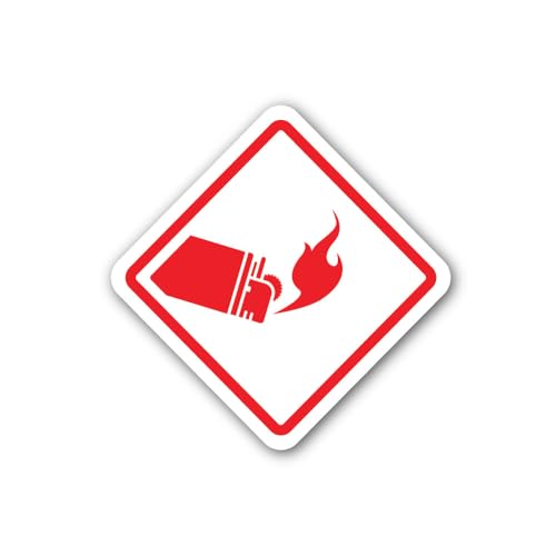 2 (Pieces) 3" and 5" GHS Hazard Sign Sticker, Waterproof Vinyl Decals for Many Purpose Like Cars, Tr