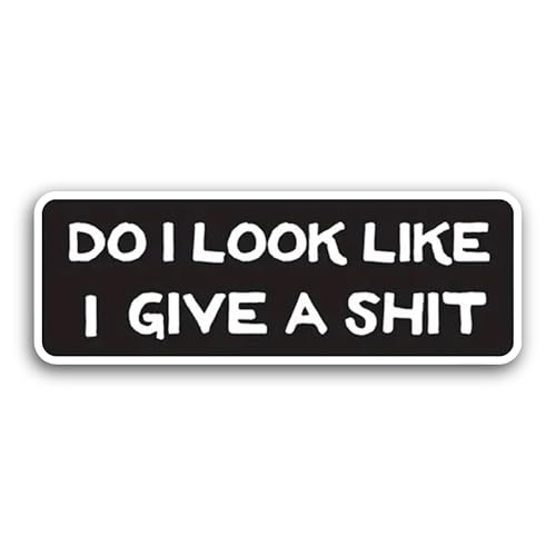 2 (Pieces) 3" and 5" Do I Look Like Sticker, Waterproof Vinyl Decals for Many Purpose Like Cars, Tru
