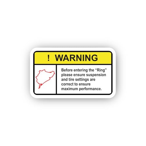 2 (Pieces) 3" and 5" The Ring Warning Sticker, Waterproof Vinyl Decals for Many Purpose Like Cars, T