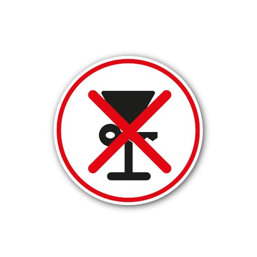 2 (Pieces) 3" and 5" no Drinking and Driving Icon Sign Sticker, Waterproof Vinyl Decals for Many Pur
