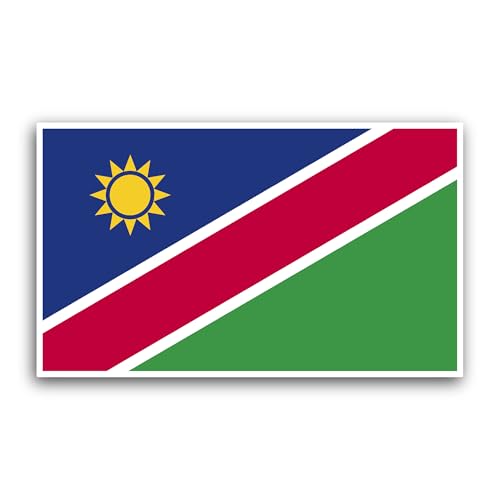 2 (Pieces) 3" and 5" Namibia Flag Sticker, Waterproof Vinyl Decals for Many Purpose Like Cars, Truck