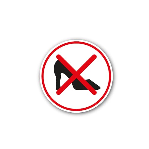 2 (Pieces) 3" and 5" No high Heels Sign Sticker, Waterproof Vinyl Decals for Many Purpose Like Cars,