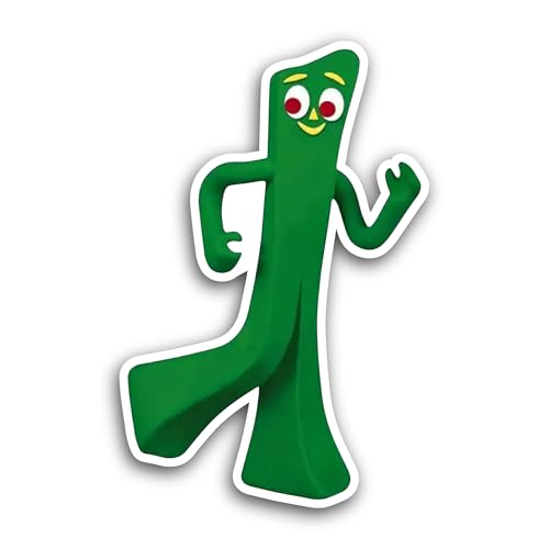 2 (Pieces) 3" and 5" Green Rubber Toy Sticker, Waterproof Vinyl Decals for Many Purpose Like Cars, T