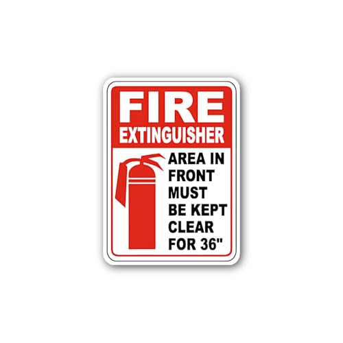 2 (Pieces) 3" and 5" Fire Safety Equipment Access Sign Sticker, Waterproof Vinyl Decals for Many Pur