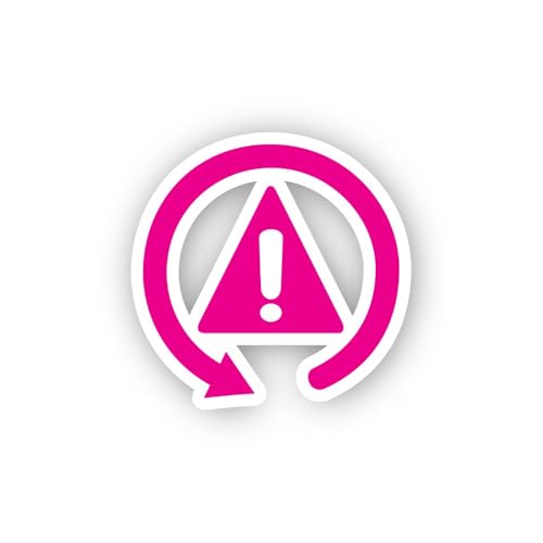 2 (Pieces) 3" and 5" Warning Recycle Loop Icon Sticker, Waterproof Vinyl Decals for Many Purpose Lik