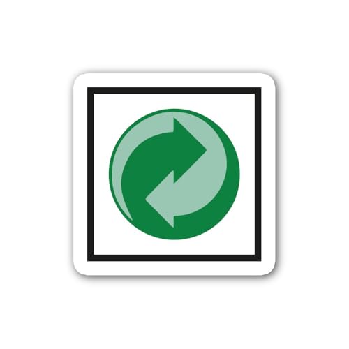 2 (Pieces) 3" and 5" Green Dot Sign Sticker, Waterproof Vinyl Decals for Many Purpose Like Cars, Tru