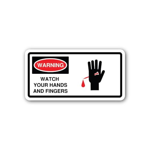 2 (Pieces) 3" and 5" Penetrating Wound Risk Sticker, Waterproof Vinyl Decals for Many Purpose Like C