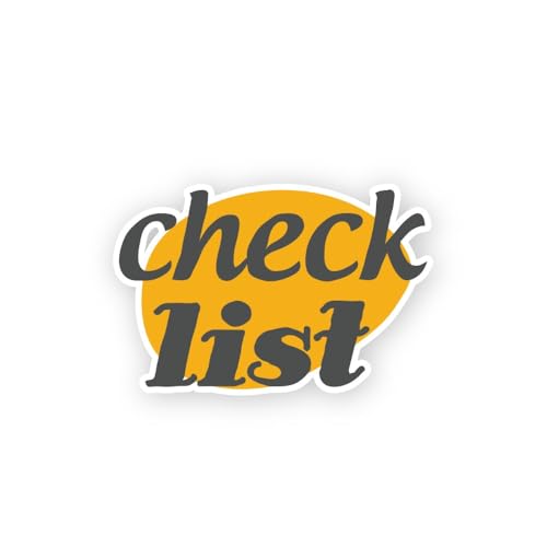 2 (Pieces) 3" and 5" Check List Sign Sticker, Waterproof Vinyl Decals for Many Purpose Like Cars, Tr