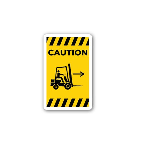 2 (Pieces) 3" and 5" Forklift Point Right Symbol Sign Sticker, Waterproof Vinyl Decals for Many Purp