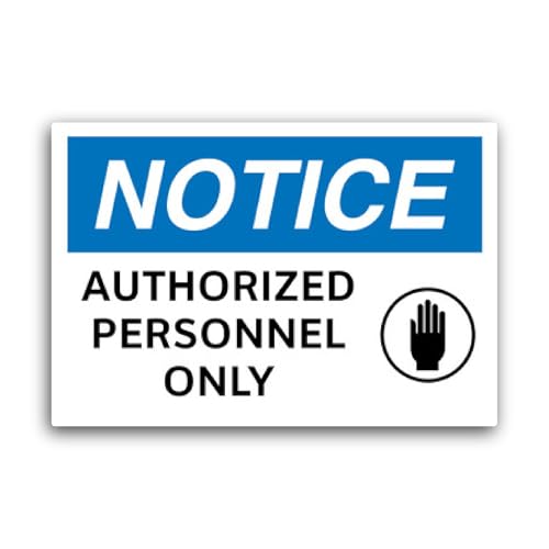 2 (Pieces) 3" and 5" Restricted Access Sign Sticker, Waterproof Vinyl Decals for Many Purpose Like C
