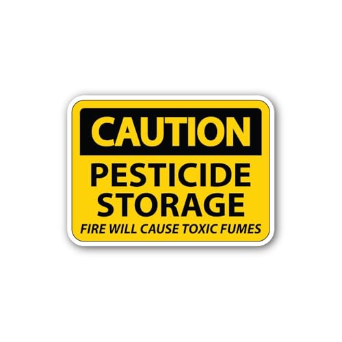 2 (Pieces) 3" and 5" Pesticide Storage Area Sticker, Waterproof Vinyl Decals for Many Purpose Like C