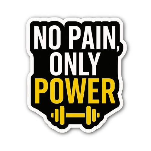 2 (Pieces) 3" and 5" NO Pain ONLY Power Sticker, Waterproof Vinyl Decals for Many Purpose Like Cars,