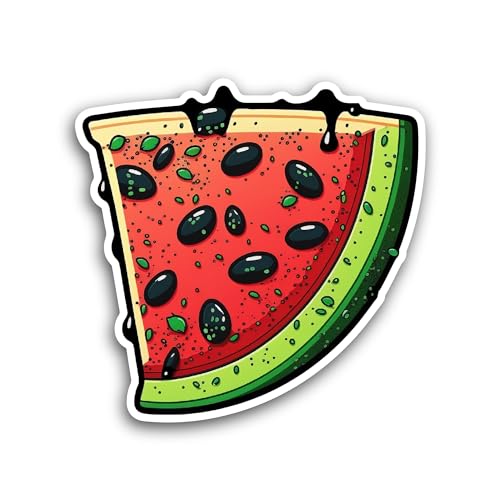 2 (Pieces) 3" and 5" Slice of Watermelon Sticker, Waterproof Vinyl Decals for Many Purpose Like Cars