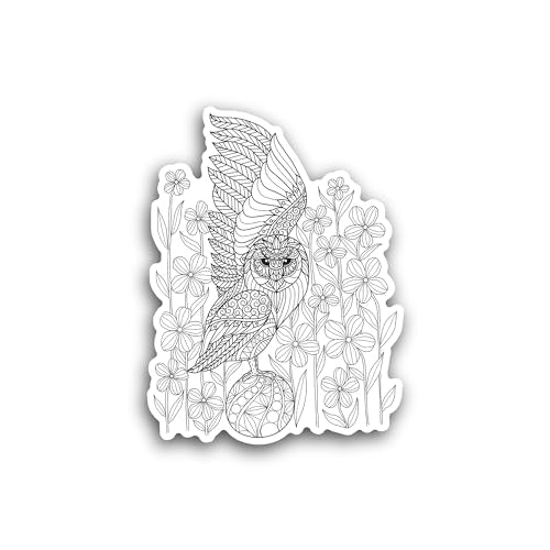 2 (Pieces) 3" and 5" Owl Vinyl Decal Sticker, Waterproof Vinyl Decals for Many Purpose Like Cars, Tr