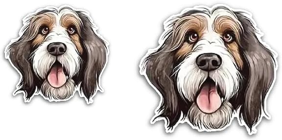 2 (Pieces) 3" and 5" Dog Staring at me Decal Sticker, Waterproof Vinyl Decals for Many Purpose Like Cars, Trucks, Laptops, Phones, Windows and More