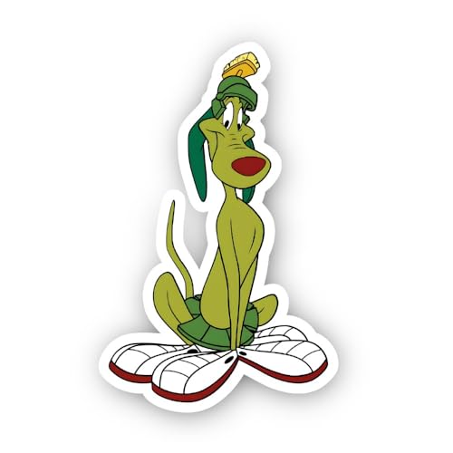 2 (Pieces) 2" and 3" Green Dog in Military Gear Cartoon Sticker, Waterproof Vinyl Decals for Many Pu