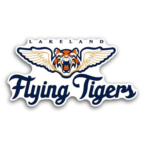 2 (Pieces) 3" and 5" L@keland Flying Tigers Sticker, Waterproof Vinyl Decals for Many Purpose Like C