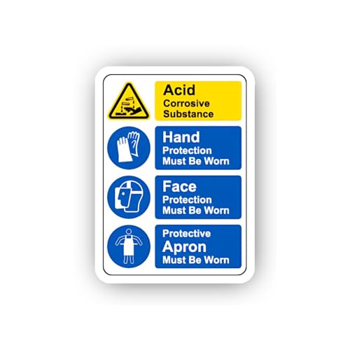 2 (Pieces) 3" and 5" Corrosive Substance Protective Gear Sticker, Waterproof Vinyl Decals for Many P