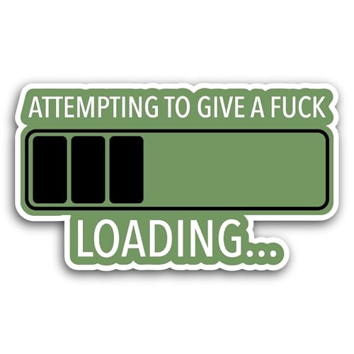 2 (Pieces) 3" and 5" Attempting to Give Sticker, Waterproof Vinyl Decals for Many Purpose Like Cars,