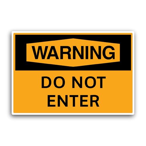 2 (Pieces) 3" and 5" Do Not Enter Sign Sticker, Waterproof Vinyl Decals for Many Purpose Like Cars, 