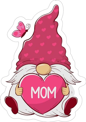 2 (Pieces) 3" and 5" Stickers n Decals - Collection of Cute Gnomes - Motivational Sticker Vinyl Deca