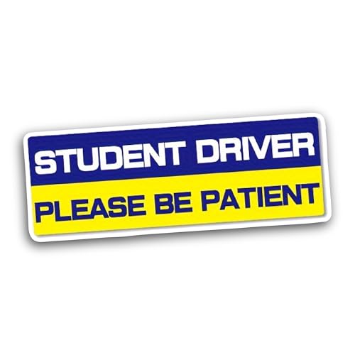 2 (Pieces) 3" and 5" Please Be Patient Sticker, Waterproof Vinyl Decals for Many Purpose Like Cars, 