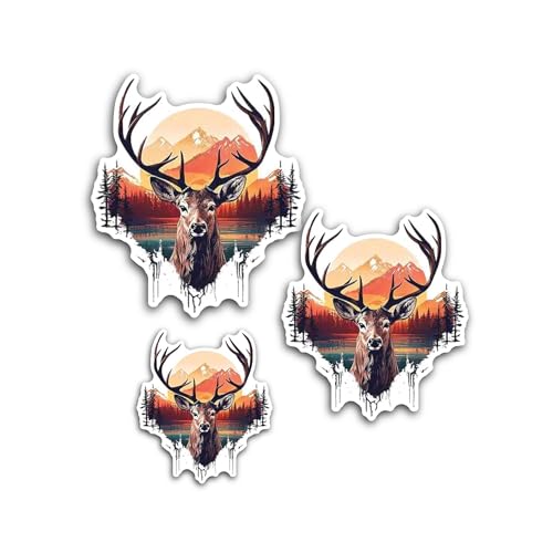 2 (Pieces) 3" and 5" Lake Clark National Park Sticker, Waterproof Vinyl Decals for Many Purpose Like