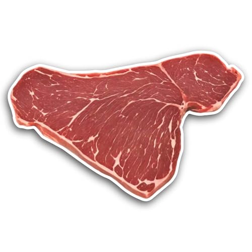 2 (Pieces) 3" and 5" Beef Slice Sticker, Waterproof Vinyl Decals for Many Purpose Like Cars, Trucks,
