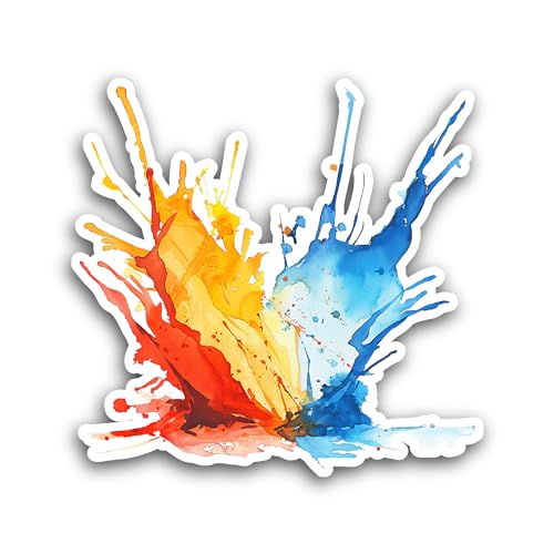 2 (Pieces) 3" and 5" Colorful Stain Sticker, Waterproof Vinyl Decals for Many Purpose Like Cars, Tru