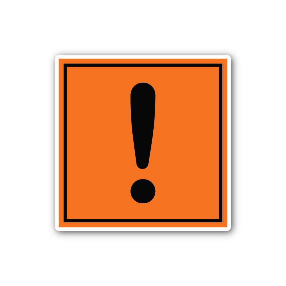 2 (Pieces) 3" and 5" General Warning Sign Sticker, Waterproof Vinyl Decals for Many Purpose Like Car