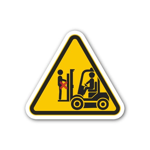 2 (Pieces) 3" and 5" Forklift Truck Sign Sticker, Waterproof Vinyl Decals for Many Purpose Like Cars