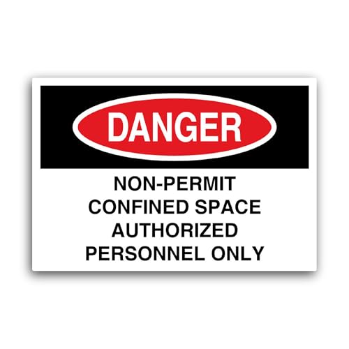 2 (Pieces) 3" and 5" Danger Non-Permit Sticker, Waterproof Vinyl Decals for Many Purpose Like Cars, 