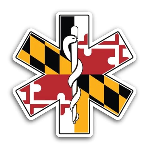 2 (Pieces) 3" and 5" Colorful Medical Symbol Sticker, Waterproof Vinyl Decals for Many Purpose Like 