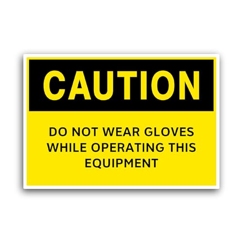 2 (Pieces) 3" and 5" Do Not Wear Gloves Sticker, Waterproof Vinyl Decals for Many Purpose Like Cars,