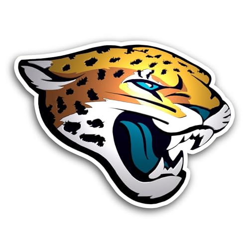 2 (Pieces) 3" and 5" Jacks0nville Jaguars Decal Sticker, Waterproof Vinyl Decals for Many Purpose Li