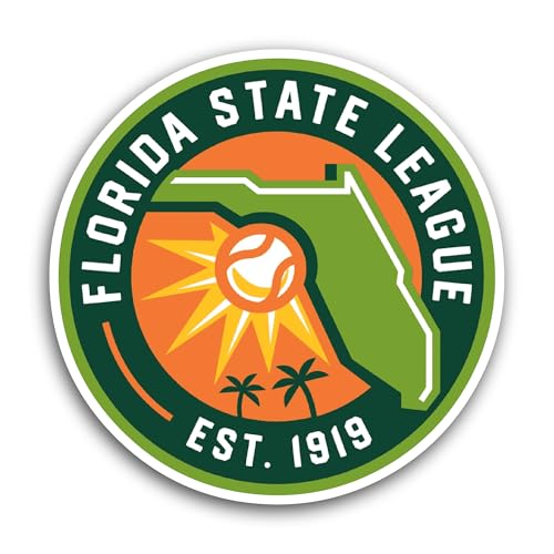 2 (Pieces) 3" and 5" Fl0rida State League Sticker, Waterproof Vinyl Decals for Many Purpose Like Car
